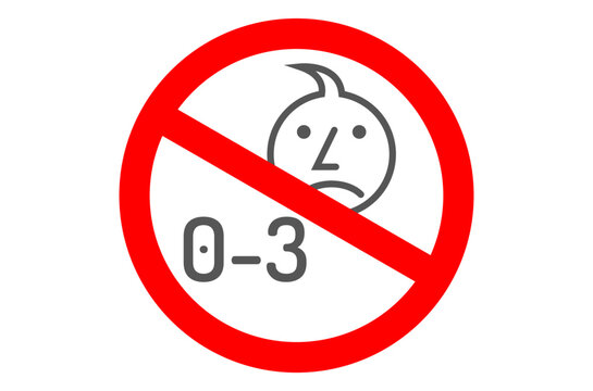 suffocation warning sign for children under three years of age
