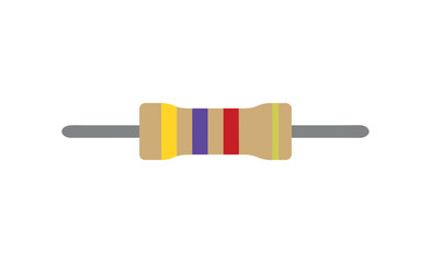 Electronic resistor vector. 220 ohms, component