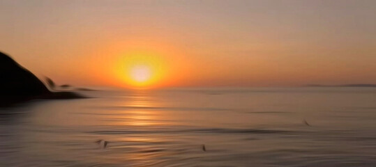 sunset view on the western horizon