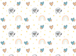 seamless pattern with elephant