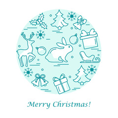 New year 2023 Merry Christmas Holiday Gift Festive