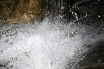 water flowing from a fountain