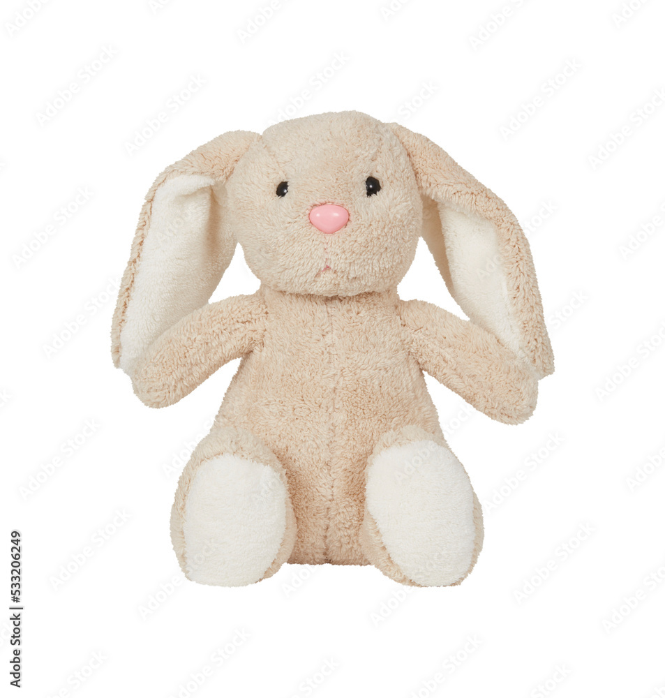 Wall mural Rabbit doll cut out transparent background