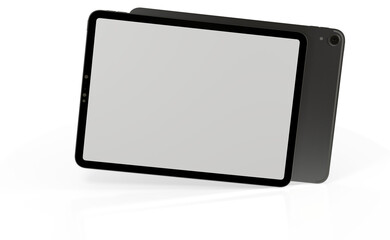 Photo 3D brandless tablet with empty screen isolated