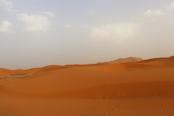 Fototapeta premium Sand dunes in the Erg Chebbi desert in Morocco