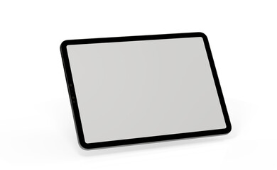 Tablet pc  computer with blank screen 3d