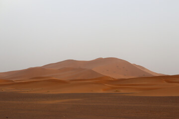 Fototapeta na wymiar Sand dunes in the Erg Chebbi desert in Morocco