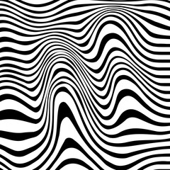 Abstract black curve lines on white background. Vector illustration