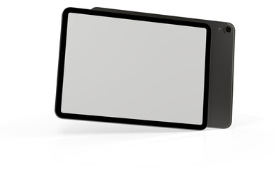 tablet pc - Modern black tablet computer isolated on white background.