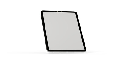 tablet pc - Modern black tablet computer isolated on white background.