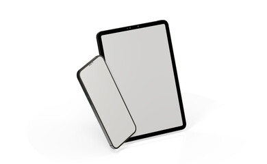 Photo White tablet, isolated on 3d background