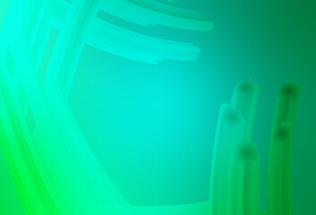 Light Green vector glossy abstract backdrop.