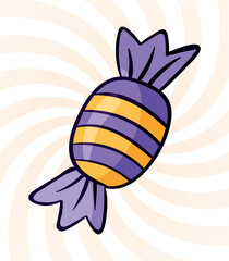 multicolored Sweet candies icon vector on white background, cute round colorful candy, Valentine's day hard candy, peppermint candy, chocolate vector illustration