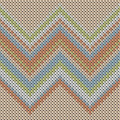 Handicraft zig zal lines knit texture geometric - obrazy, fototapety, plakaty