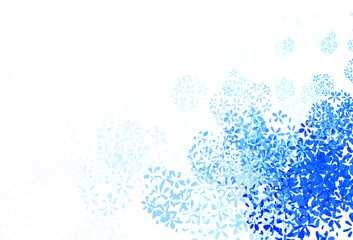 Light Pink, Blue vector elegant pattern with leaves.