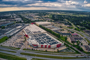 Aerial View of the Des Moines Suburb of Urbandale, Iowa