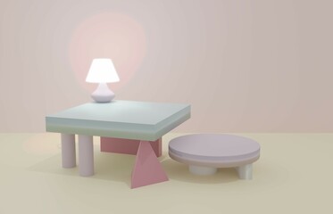 3D Background Podium for product presentation. 3d rendering