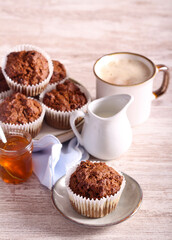 Carrot and rye muffins