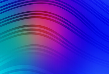 Light Blue, Red vector layout with curved lines.