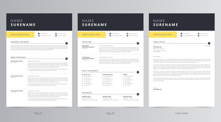 Clean Resume or CV and Cover Letter Template