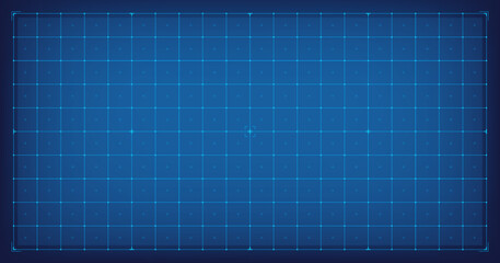 Hud grid. Futuristic tech square pattern textures for screen interface electronic sonar or radar, digital dot glowing line grids virtual tech dashboard, garish vector illustration