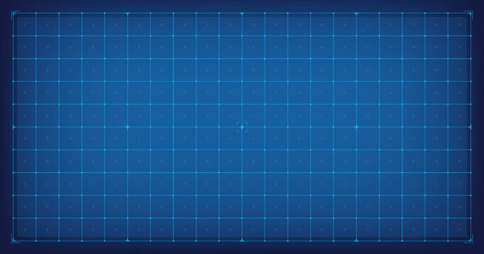 Hud grid. Futuristic tech square pattern textures for screen interface electronic sonar or radar, digital dot glowing line grids virtual tech dashboard, garish vector illustration
