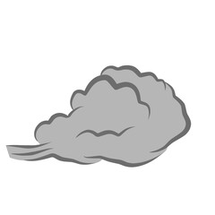 Smoke effect car, smoke line, cloud vector