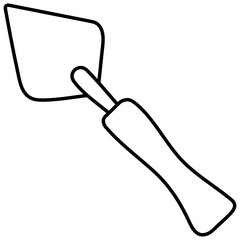 Obraz premium Spatula sketch. Construction tool. Color instrument illustration