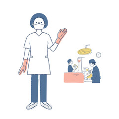 手術着の外科医師と手術シーン