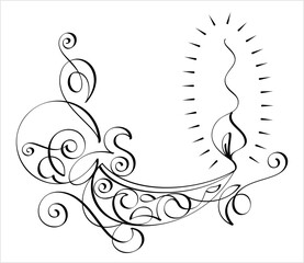 Diwali Diya Pen Ink Style M_2209006