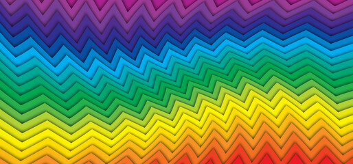 Obraz premium CMYK or RGB color wheel wave. Rainbow stripes background cyan, magenta, yellow or black spectrum gradient. Prepress line pattern banner. printer lines