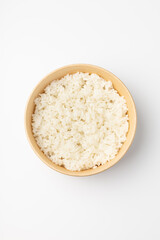Fototapeta na wymiar Poke with rice on a white background
