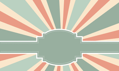 New vector illustration. Vintage rising sun or sun ray,sun burst retro background design with place for text.