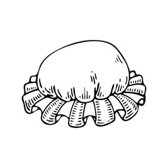 Needle bar seamstress line art. Tool for storing needles pins. Profession tailor. Hand drawn vector doodle illustration.