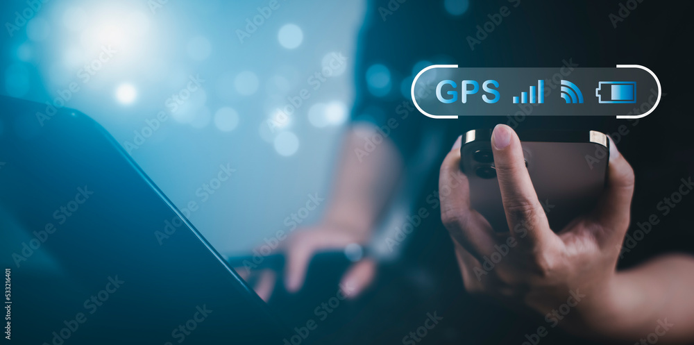 Poster concept with smartphone with modern creative telecommunication and internet network connect in smart