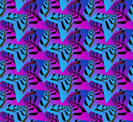 Colorful seamless pattern. Fractal curves. Colorful background.