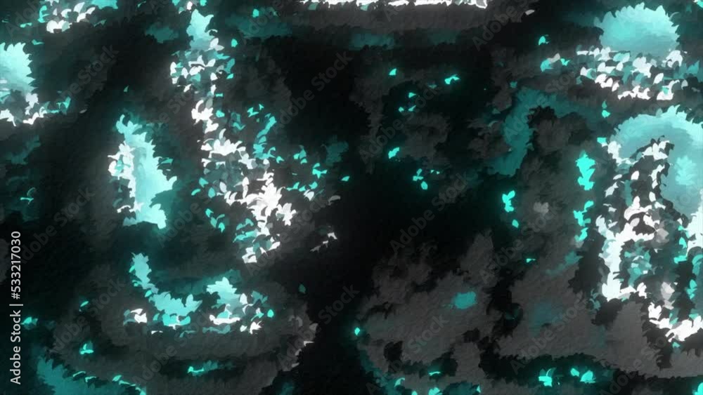 Poster 3d animation of moving shimmering liquid. motion. liquid pattern flickers and moves. shimmering patt