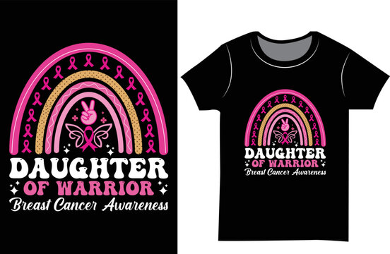 Breast Cancer Awareness Pink Color SVG T Shirt Design. Gift T Shirt Design For Breast Cancer Awareness.