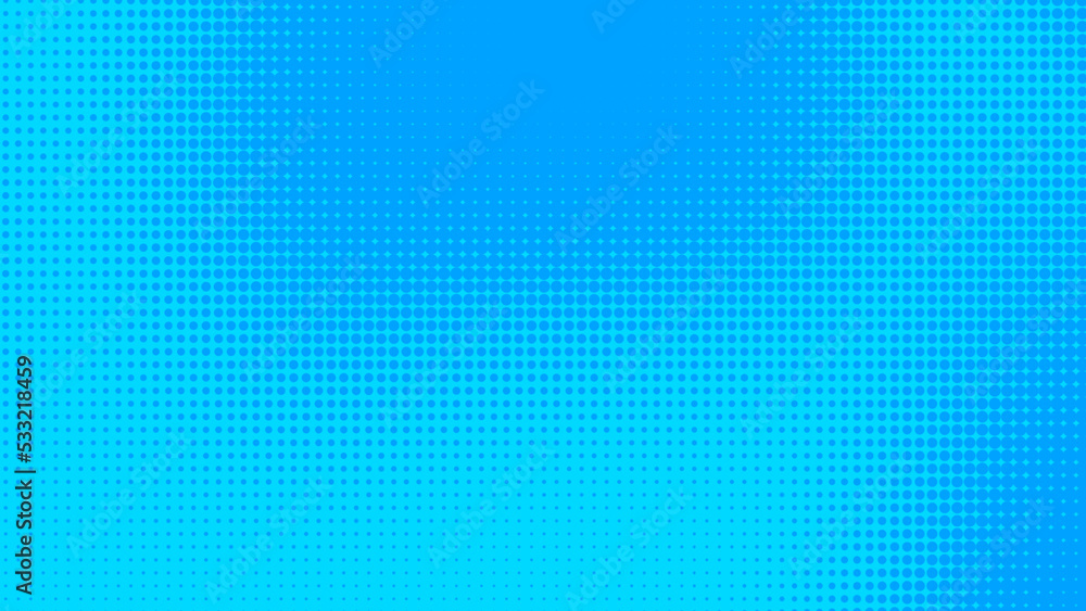 Poster dots halftone blue color pattern gradient texture with technology digital background. dots pop art c