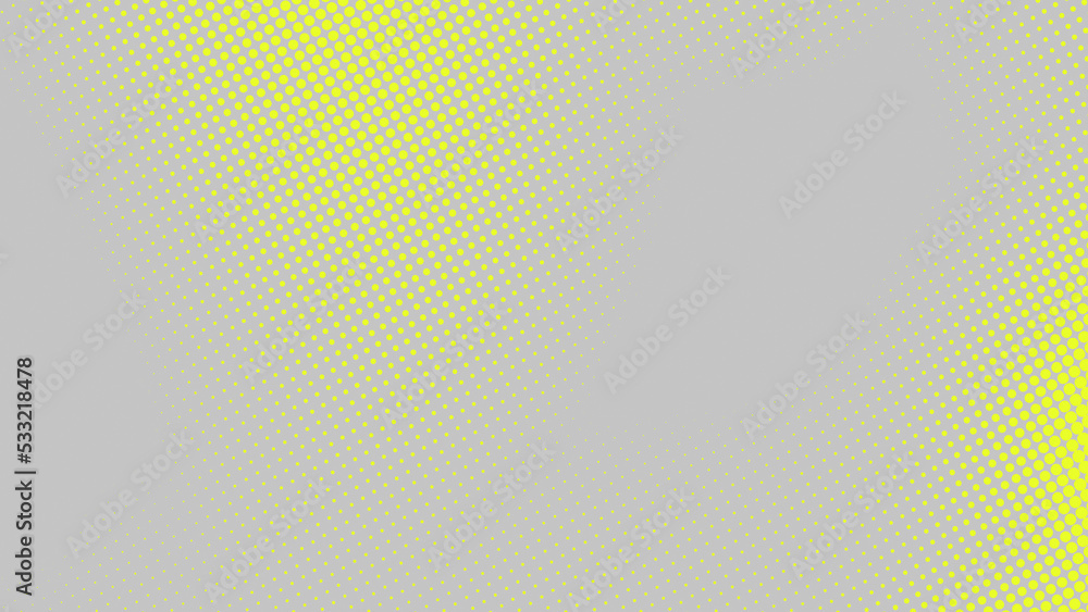 Poster dots halftone yellow gray color pattern gradient texture background.