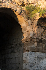 The ruins of city from the time of the Roman Empire. Ancient city ruins.