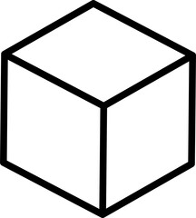 Isolated icon of a cube. Concept of boxes and packaging. 