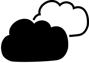 Isolated icon of a cloud logo. Concept of cloud computing