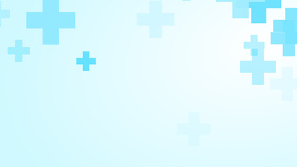 Medical white blue cross pattern background.