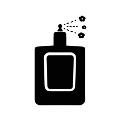 Obraz premium Aroma fragrance perfume icon | Black Vector illustration |