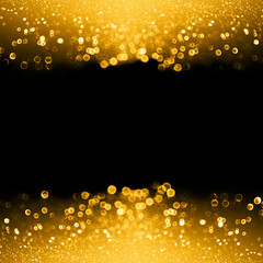 Gold glitter 50 50th birthday wedding anniversary golden background New Year champagne Christmas champaign luxury invitation
