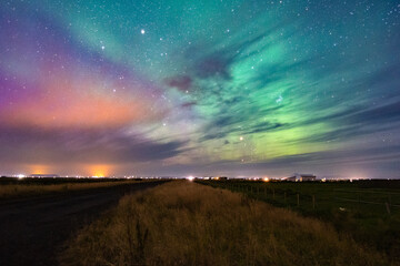 Obraz premium Northern Lights In Iceland (Aurora Borealis)