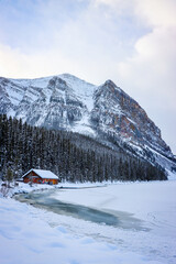 Fototapeta na wymiar Lake Louise in winter. Banff National Park, Alberta, Canada. 