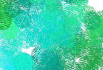 Light Green vector backdrop with curved lines.