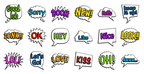 Set of speech bubbles